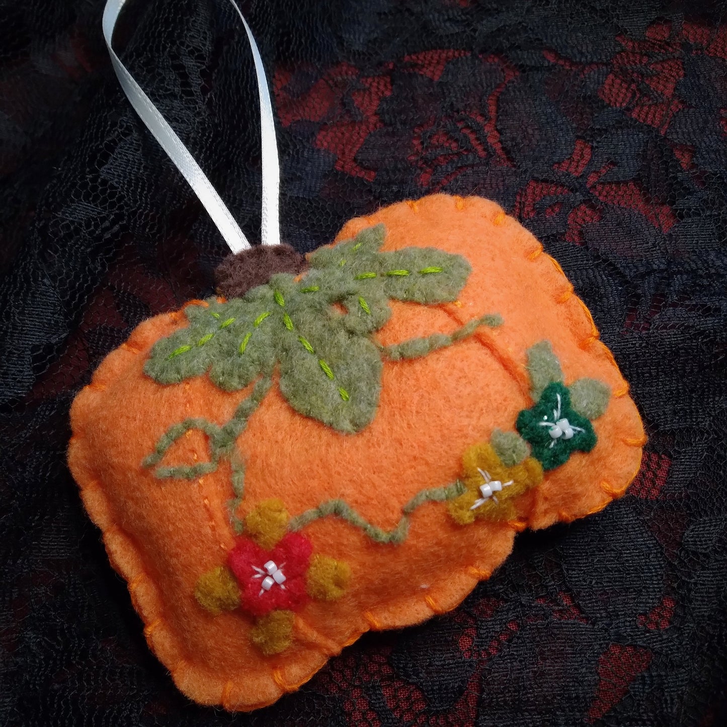 Pumpkin n Blooms Ornament