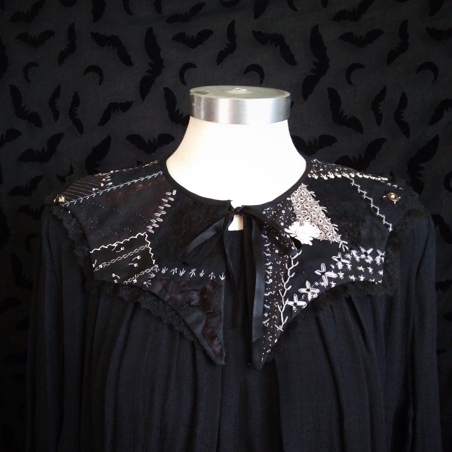 Patchwork Batwing Collar