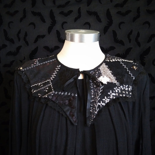 Patchwork Batwing Collar