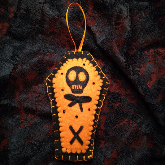 No Bones About It Felt Coffin Orament