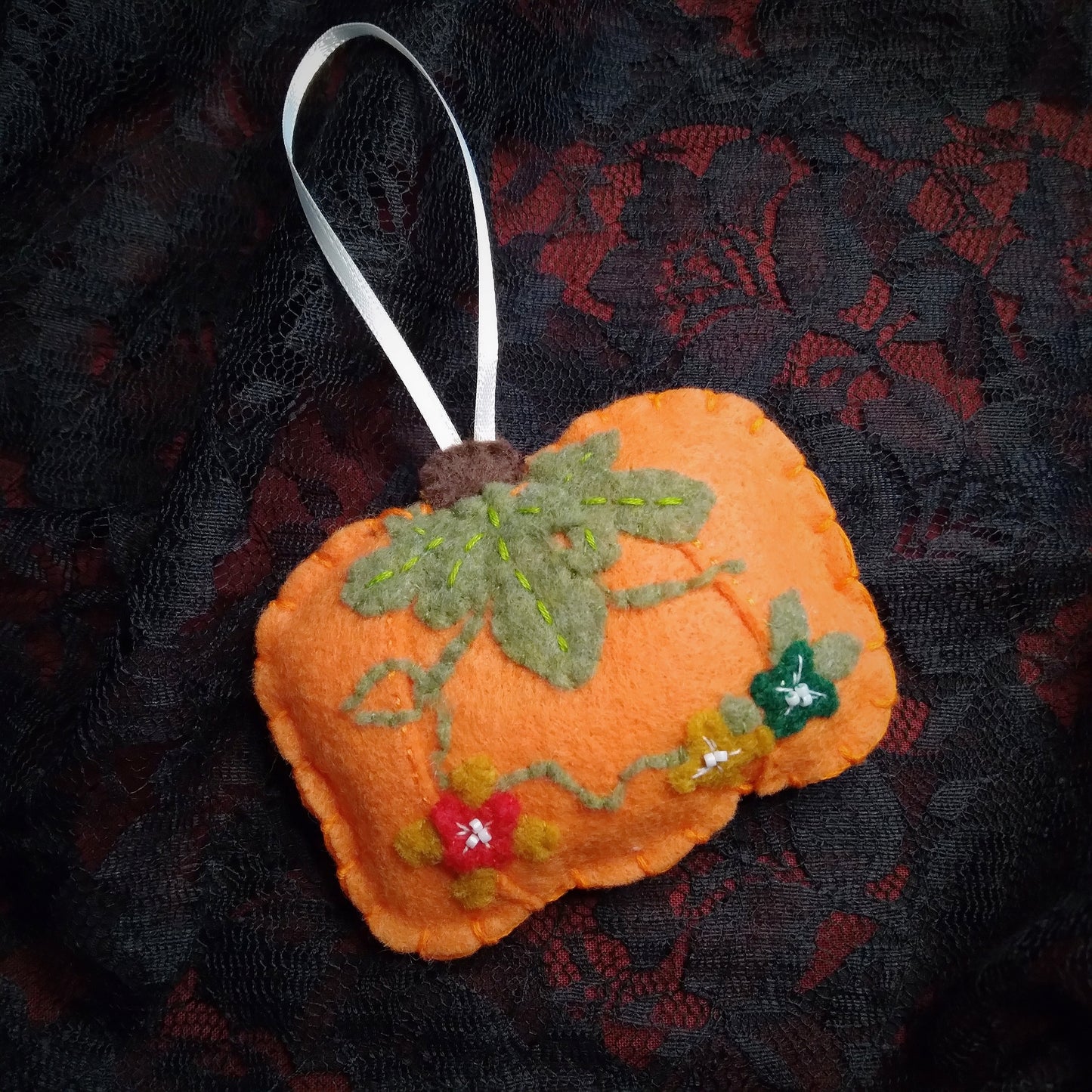 Pumpkin n Blooms Ornament