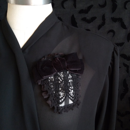 Midnight Trifle Coffin Brooch